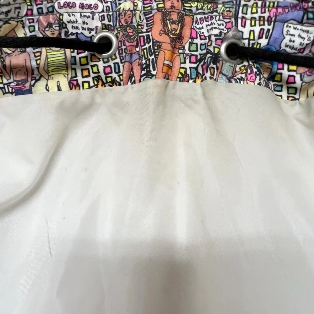 LeSportSac Vintage 90s Y2K RARE Amy Davis Hawaii Island Print Nylon Backpack